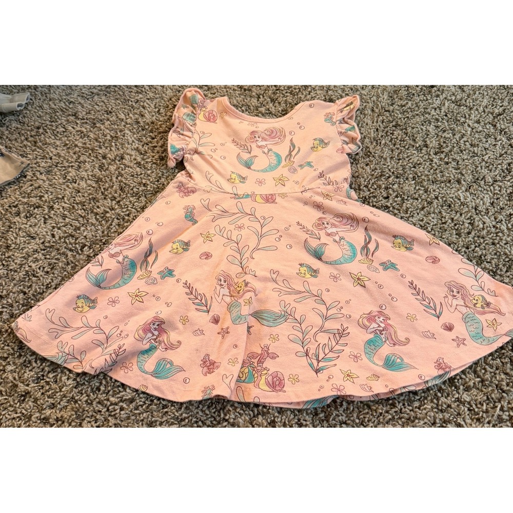 Disney Princess Toddler Girl Orange Little Mermaid Summer Dress 3t